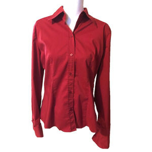 New York & Company Red Button Down Shirt